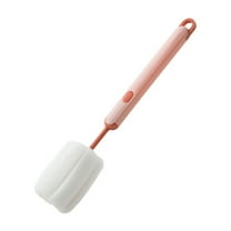 Hvmvliv Bottle Brush(1pc) Long Handle Bottle Washing Brush- Special Cup Brush Tool for Washing Baby Bottles- Water Bottle Brush- Cleaning Sponge Brush for Home Pink