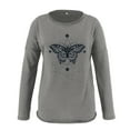 thumbnail image 2 of Otvok Womens Tops O-Neck Loose Long Sleeve T-Shirt Pullover, 2 of 6