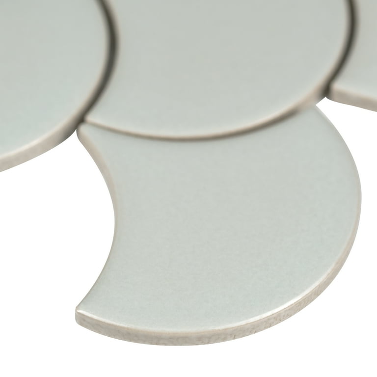 MSI Retro Gray Scallop 13.19 in. x 11.22 in. x 6mm Glossy Porcelain Mesh-Mounted Mosaic Tile (13.65 sq. ft. / case) MSI Retro Gray Scallop 13.19 in. x 11.22 in. x 6mm Glossy Porcelain Mesh-Mounted Mosaic Tile (13.65 sq. ft. / case)