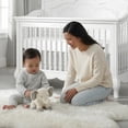 thumbnail image 4 of Evolur Aurora 5-In-1 Convertible Crib In Frost , Greenguard Gold Certified, Features 3 Mattress Height Settings, Sturdy And Spacious Baby Crib, Wooden Furniture, 4 of 13