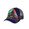 thumbnail image 6 of Lsque Howling Wolf Printed Trucker Hat - Baseball Cap for Men Women - Breathable Mesh Side, Adjustable Fit - for Casual Wear, 6 of 7