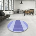 thumbnail image 4 of Ahgly Tapis Rond Lavable en Machine Intérieur Transitionnel Bleu Ardoise Clair, 3 Pieds Rond, 4 of 7