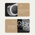 thumbnail image 1 of Reloj de superficie de espejo con altavoz multifuncional compatible con Bluetooth (negro) Likrtyny Libre de BPA, 1 of 4