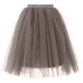 thumbnail image 2 of BRDFRL Women A-Line Tulle Skirt Tutu Knee Length Gray XL, 2 of 6