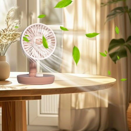 

dvypyn Mini Desktop Silent Fan Large Wind Advanced Design Hot Summer Gray