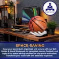 thumbnail image 6 of Hold My Ball Basketball Holders – White Large Hand Wall Mount Displays for Ball Storage & Memorabilia - Ball Storage rack for Basketball, Soccer or Volleyballs, 6 of 7
