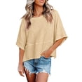 thumbnail image 2 of Womens Summer Short Sleeve Shirts Casual Vacation Tops Lightweight Blouses Trendy 2026, 2 of 6