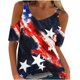 thumbnail image 5 of Camisas de Manga Corta para las Mujeres Cuello Redondo de Impresión Casual, Top de Blusa para el Hogar Y el Uso Diario, Camisa de Moda de las Cuatro Estaciones de las Mujeres, 5 of 8