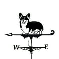 thumbnail image 3 of Black Metal Corgi Weathervane for Outdoor Roof Mount - Vintage Iron Wind Vane, Rust-Resistant Farmhouse Patio Garden Decor, Unique Animal Wind Spinner for House & Yard, 3 of 8