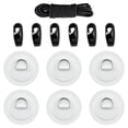 thumbnail image 2 of Ximing Stainless Steel D Rings Patches Kayak Elastic Cord Hooks Paddleboard PVC Inflatable Boat Paddle Board Canoe Deck Rigging Kit Dinghy , White, 2 of 10