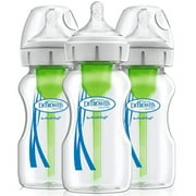 Wide Neck Feeding Bottle Options+ With Level 1 Teat, 3 Pack