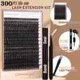 thumbnail image 2 of Kit de extensión de pestañas Geeneiya Volume Lash Clusters D Curl, 2 of 7