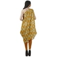 thumbnail image 5 of Moomaya Women's Printed One-Shoulder Cowl Kurti Sleeveless Dress Boho Party Designer Clothing, 5 of 7