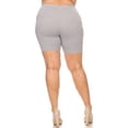 thumbnail image 4 of Women's Plus Size Casual Basic Solid Biker Shorts Pants, 4 of 6