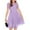 AK11-Purple, variant on Inglocry Girls Dress Contrast Mesh Puffy Short Sleeve A Line Solid Color Casual Party Dress 3-12 Years Dark Green 11-12Y