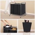 thumbnail image 4 of Clasificador de ropa STORAGE MANIAC 136L con ruedas giratorias, color negro, 4 of 8