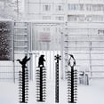 thumbnail image 1 of Medidor de nieve, vara para medir la nieve, herramienta meteorológica para exteriores, arte en hierro, decoración navideña para el jardín, pulgadas de fácil lectura, marco de metal, 1 of 6