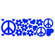 LiteMark Reflective Stickers  Decals for Helmets, Bicycles, Strollers, Wheelchairs - Hippy Pack - Blue