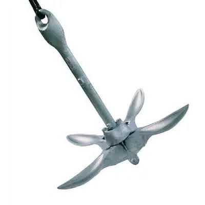 ISURE MARINE Galvanized Folding Kayak Anchor Grapnel 0.7KG/1.5lbs- Boating Accessories for Kayaks, Canoes, Paddle Boards, & Small Watercrafts
