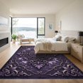 thumbnail image 3 of ODIKA 4' x 6' Machine Washable Non-Slip Area Rug, antique bordered High Traffic Rug, Purple, 1006294, 3 of 7