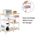thumbnail image 4 of Étagère de Cuisine Autoportante, Support de Four à Micro-Ondes Utilitaire avec Rangement, Table de Bar à Café Étagère de Rangement de Cuisine Chariot de Rangement Multi-Couches, 4 of 6