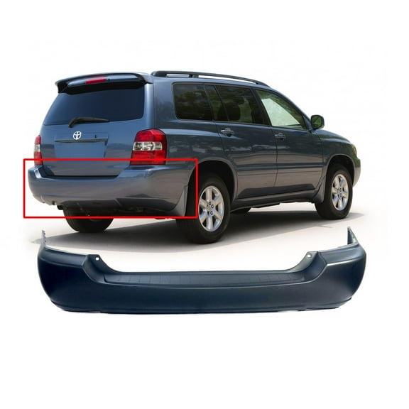 DCP Rear Bumper Cover For 2004-2007 Toyota Highlander Primed 5215948904 TO1100231
