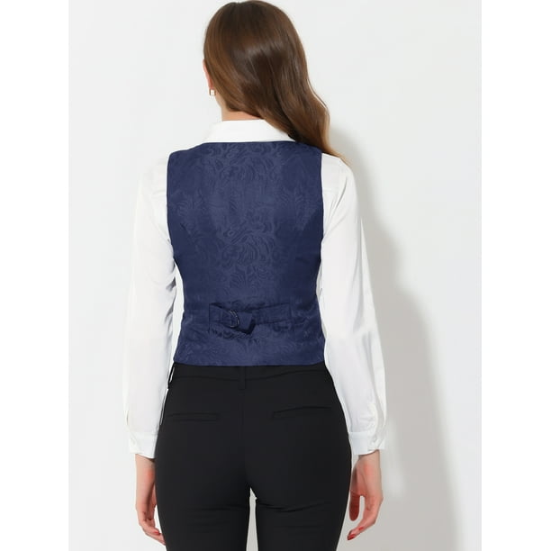 ORANDESIGNE Mono para Mujer con Solapa en Espalda y Botón Trasero