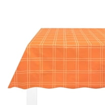 Thanksgiving Orange Plaid Table Cover - Spritz