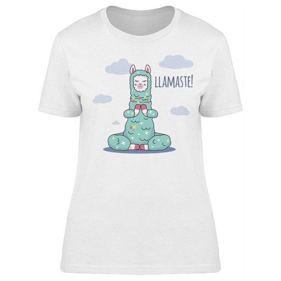 Yoga Llama: Llamaste T-Shirt Women -Image by Shutterstock, Female XX-Large