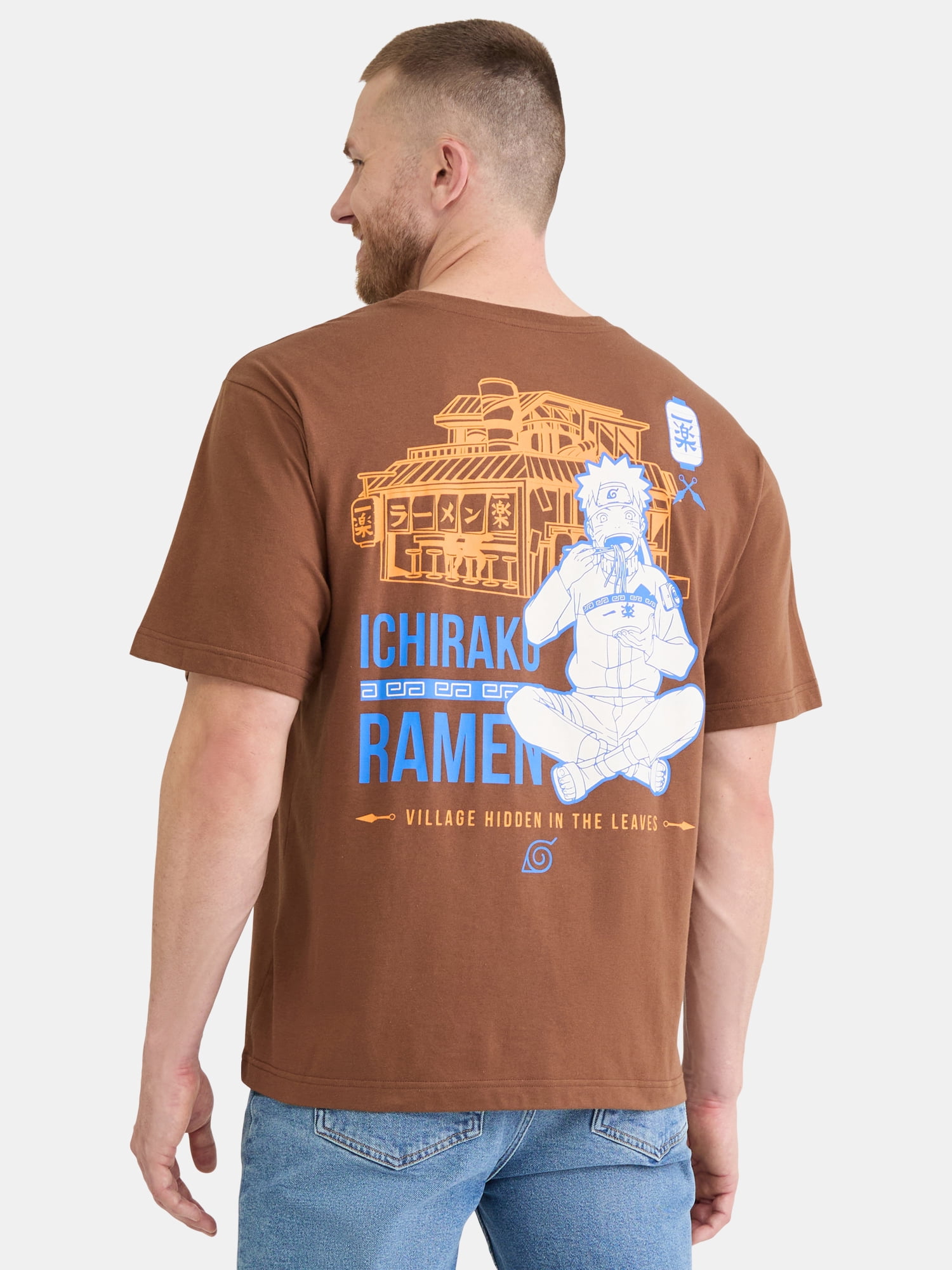 Naruto Men's & Big Men's Drop Shoulder Graphic Tee, Sizes S-3XL