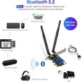 thumbnail image 2 of EDUP PCIe WiFi 6E Card Bluetooth 5.2 AX5400 Mbps AX210 Tri-Band 6Ghz/ 5.8GHz/2.4GHz PCI-E Wireless WiFi Network Adapter, 2 of 5
