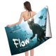 thumbnail image 4 of Flow Toalla de playa de secado rápido con diseño temático, regalo para mujeres y niñas, ideal para cumpleaños, fans, amantes de la música, uso en la playa o al aire libre, 78 × 150 cm, 4 of 6