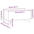 thumbnail image 2 of vidaXL Coffee Table White 90x44.5x45 cm Engineered Wood, 2 of 5