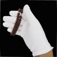 thumbnail image 5 of 32 Pairs White Cotton Gloves Men's Work Gloves Cotton Work Gloves Black Work Gloves Polishing Gloves, 5 of 5