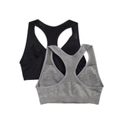 Wonder Nation Girls Racerback Sports Bra, 2-Pack, Sizes XS-XXL