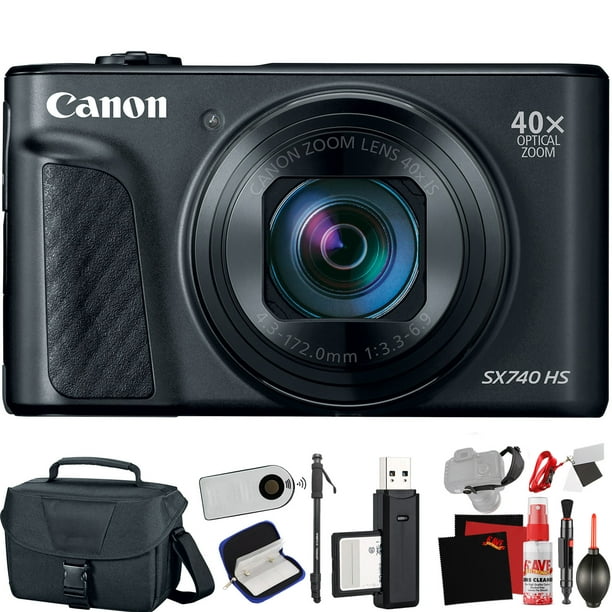 Canon PowerShot SX740 HS Digital Camera (Black) (Intl Model) +Extra