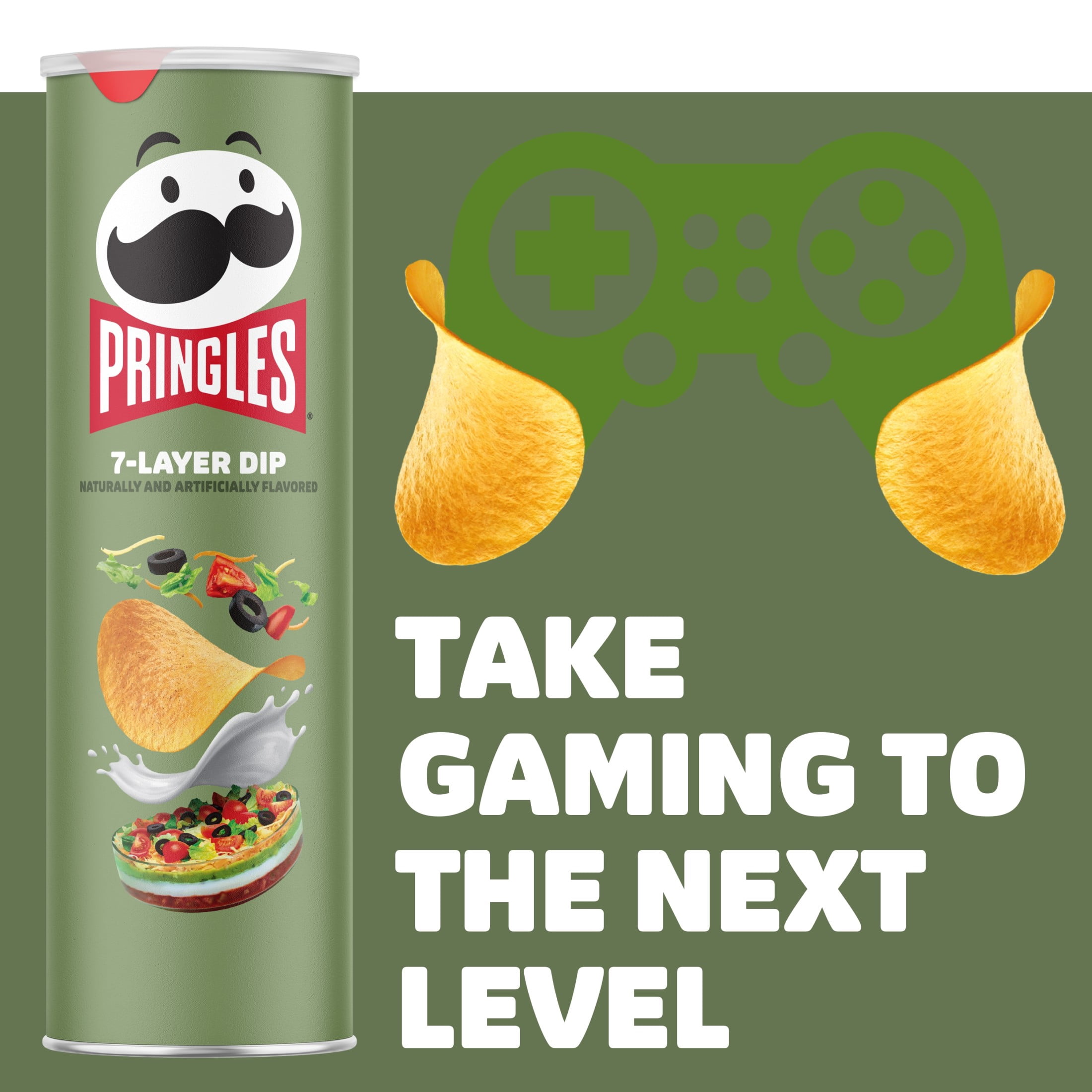 (14 pack) Pringles 7-Layer Dip Potato Crisps Chips, Lunch Snacks, 5.5 oz Canister