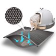 thumbnail image 2 of Cat litter mat double layer waterproof and urine trap mat 1 pack (grey, 30*45CM (1 pack)), 2 of 5