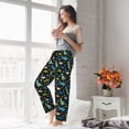 thumbnail image 4 of JUNZAN Dinosaur Women's Pajama Pants Drawstring Comfy Sleep Bottoms with Pockets, 4 of 5