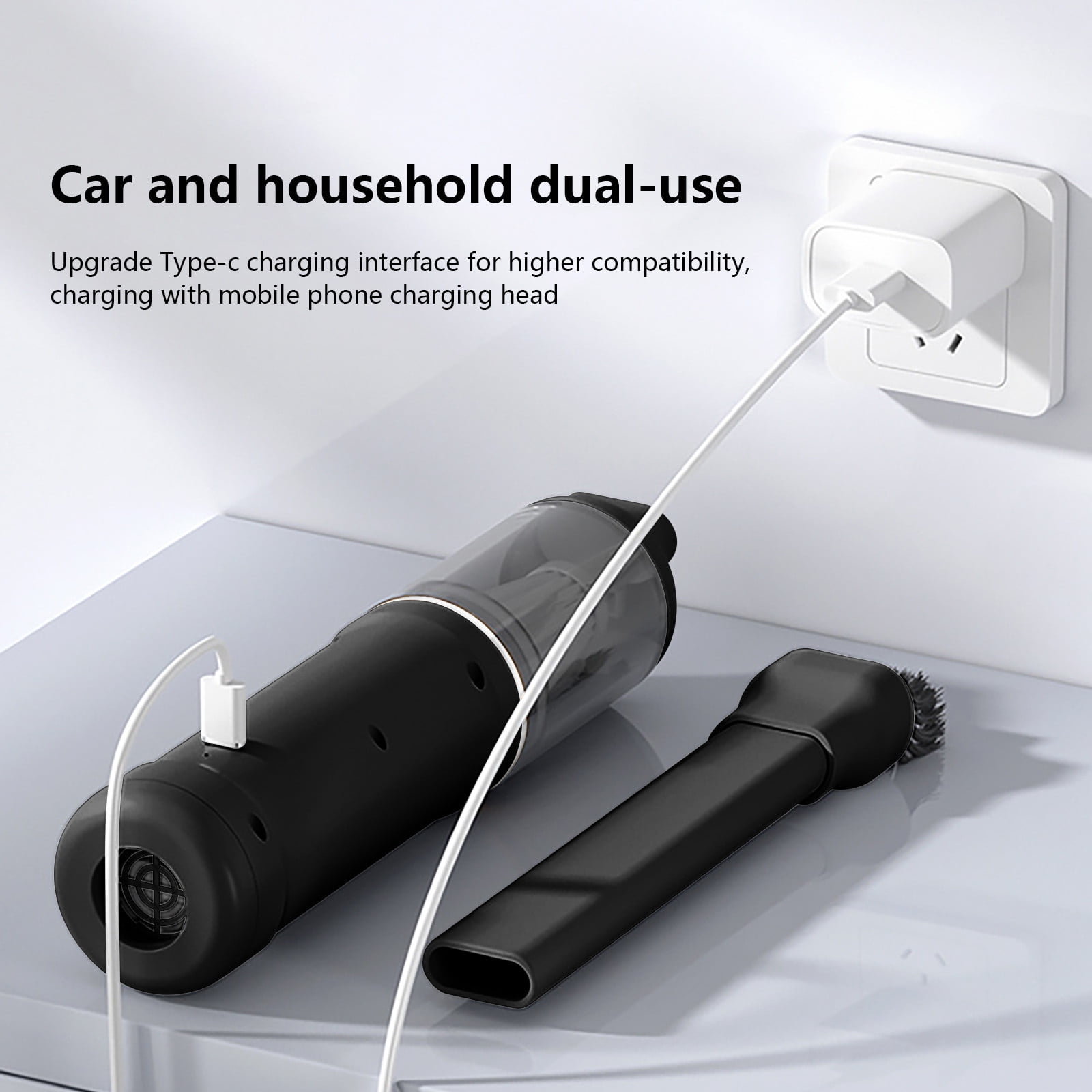 Uiz Merueh Car Vacuum Handheld Vacuum Cordless Car Vacuum Powerful Suction Hand Vac Perfect for Pet Hair, Cars, Home, Stairs