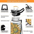 thumbnail image 4 of Flowers and Daisy Sports Water Bottle Portable Travel Mug 32oz BPA Free Leak Proof Straw Transparent Tritan for Gym Yoga Cycling Camping, 4 of 7
