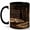 Black, variant on Vintage Writer Coffee Mug, Antique Books Quill and Candle Design, 11 oz Ceramic Cup