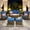 Navy Blue, Brown Wicker, variant on Vcatnet 5 Pieces Patio Outdoor Furniture with Swivel Chairs Wicker Sectional Sofa High-Back Outdoor Conversation Set with Solar Lamp Coffee Table, Denim Blue