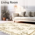 thumbnail image 2 of ODIKA 3'x5' Machine Washable Non-Slip Area Rug, Ethereal Mist Scrollwork Design High Traffic Rug, Beige, 542364, 2 of 7