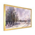 thumbnail image 2 of Designart 'Purple Snowy Tones With Winter Landscape' Traditional Framed Art Print, 2 of 4