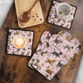 thumbnail image 5 of Dogs with Pioneer Flower Kitchen Oven Mitt and Pot Holder Sets 4 Pcs for Baking, Cooking and Grilling, Heat Resistant Up To 392 °F, 5 of 7