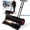 Black(Double-Rod), variant on Elleree 30" Snow Pusher Shovel with Wheels For Driveway Sidewalk & Pavement Efficient Snow Removal Tool Adjustable