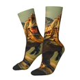 thumbnail image 1 of Balery Realistic Style Forest Dinosaur Calcetas Largas con Estampado para Hombre y Mujer – Suaves y Transpirables, Talla Única (US 5-11), 1 of 6