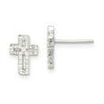 thumbnail image 4 of 925 Sterling Silver Cross Mini Earrings, 4 of 5