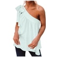 thumbnail image 1 of Off Shoulder Tops for Women Summer New Shoulder Lace Up Off Shoulder Tops for Women Womens Summer Tops with Sleeves Lace Sleeve Tops for Women Off the Shoulder Tops for Women Summer, 1 of 2